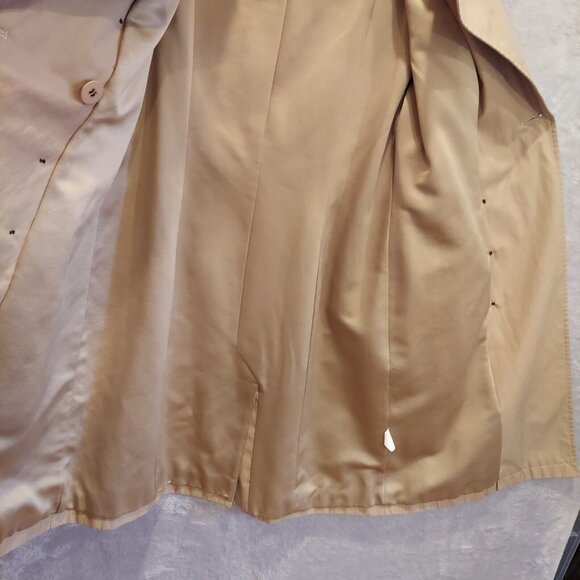 Victorias Secret Womens 4 Double Breasted Trench Coat Belted Jacket FLAW no belt - Picture 16 of 16